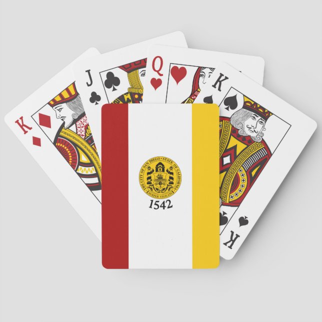 Flag of San Diego, California Poker Cards (Back)