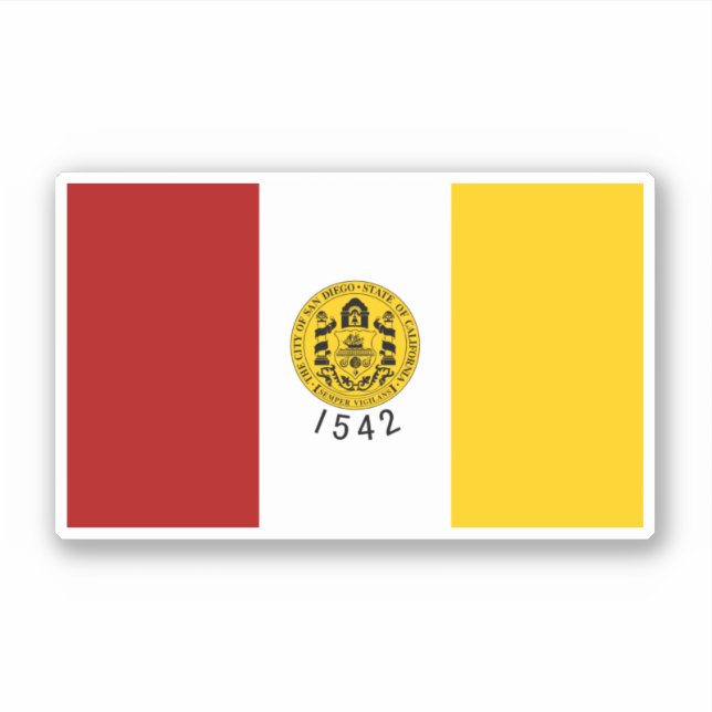 Flag of San Diego, California Sticker (Front)