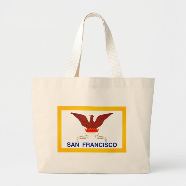 Flag of San Francisco, CA Large Tote Bag (Front)