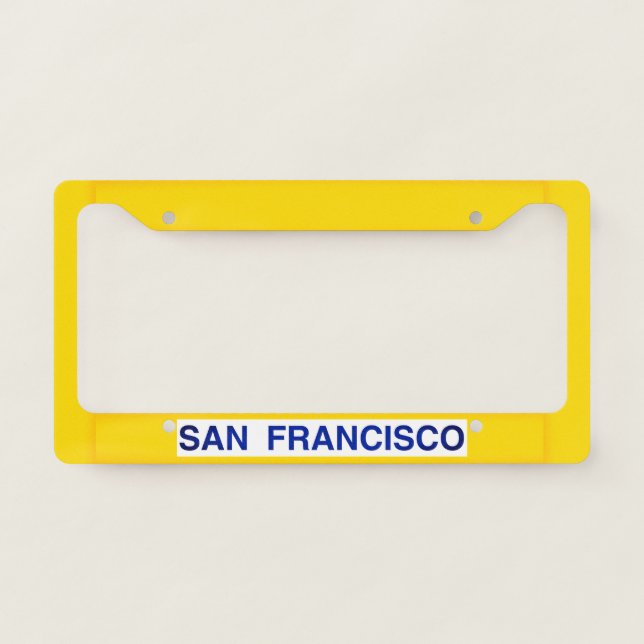 Flag of San Francisco, CA License Plate Frame (Front)