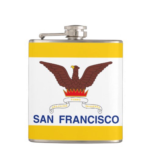 Flag of San Francisco California Hip Flask