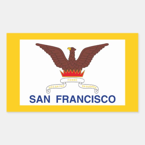 Flag of San Francisco California Rectangular Stic Rectangular Sticker