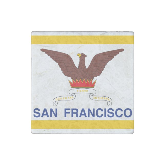 Flag of San Francisco Stone Magnet (Front)