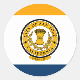 Flag of San Jose, California Classic Round Sticker