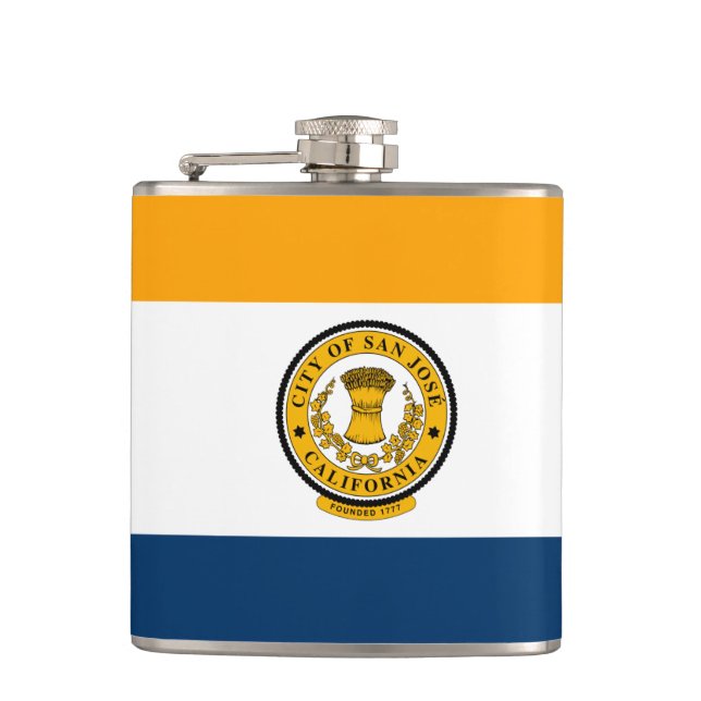 Flag of San Jose, California  Flask (Front)