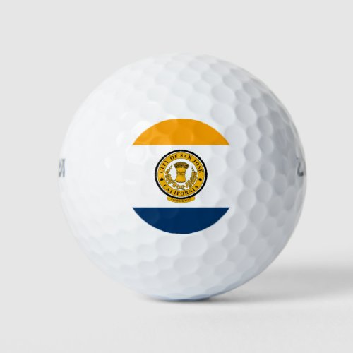 Flag of San Jose California Golf Balls