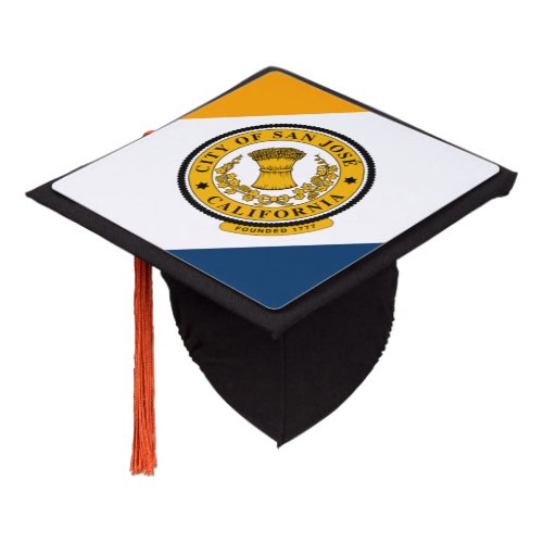 Flag of San Jose California Graduation Cap Topper