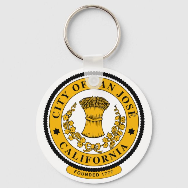 Flag of San Jose, California Keychain (Front)