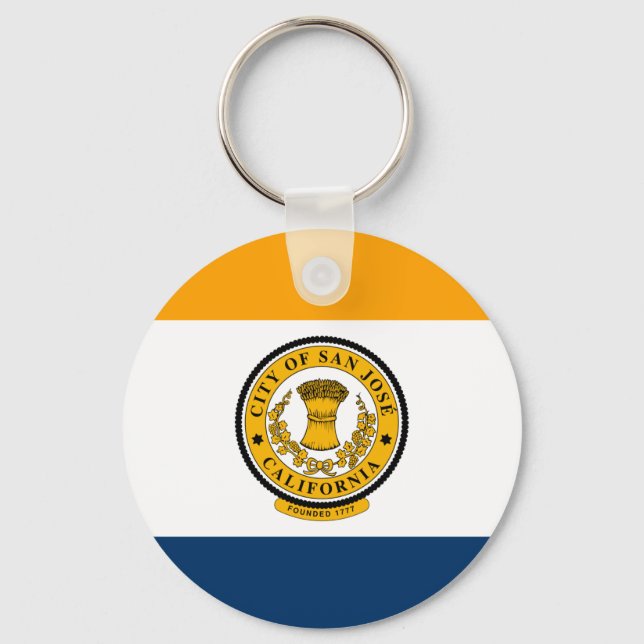 Flag of San Jose, California  Keychain (Front)