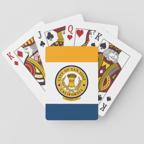 Flag of San Jose California  Poker Cards