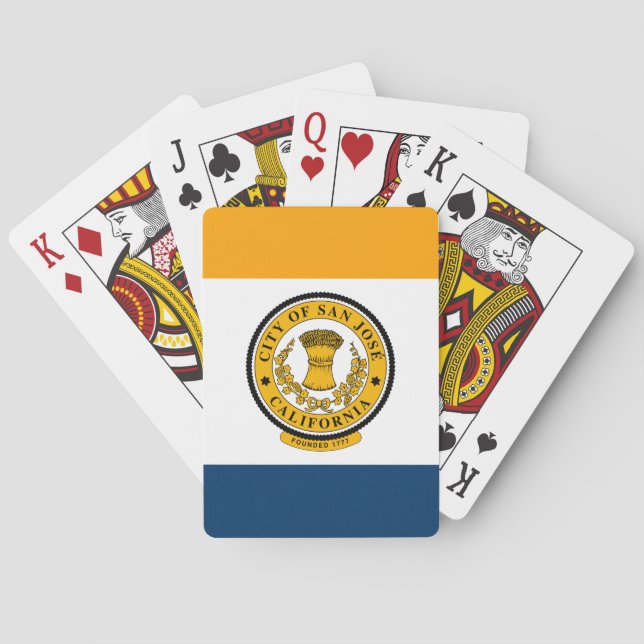 Flag of San Jose, California  Poker Cards (Back)