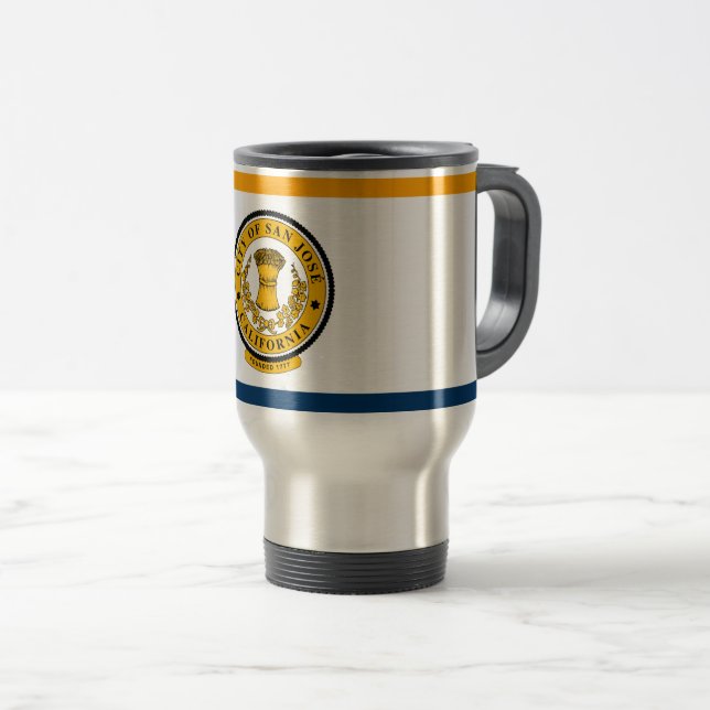 Flag of San Jose, California Travel Mug (Front Right)