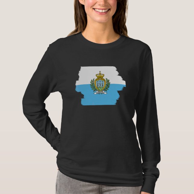 Flag Of San Marino 3 T-Shirt (Front)