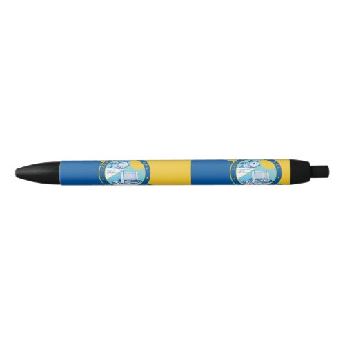 Flag of Santa Ana California Black Ink Pen