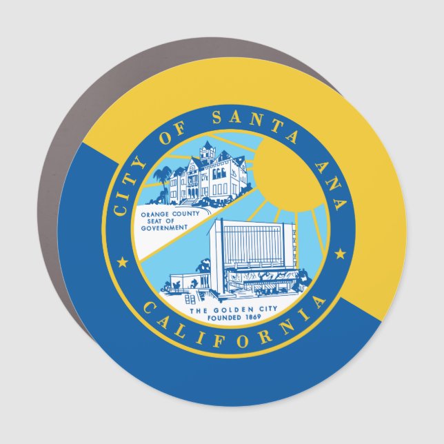 Flag of Santa Ana, California Car Magnet (Front)