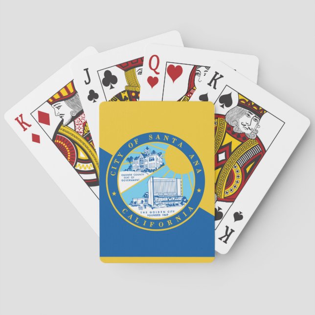 Flag of Santa Ana, California Poker Cards (Back)