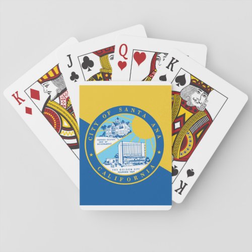 Flag of Santa Ana California Poker Cards