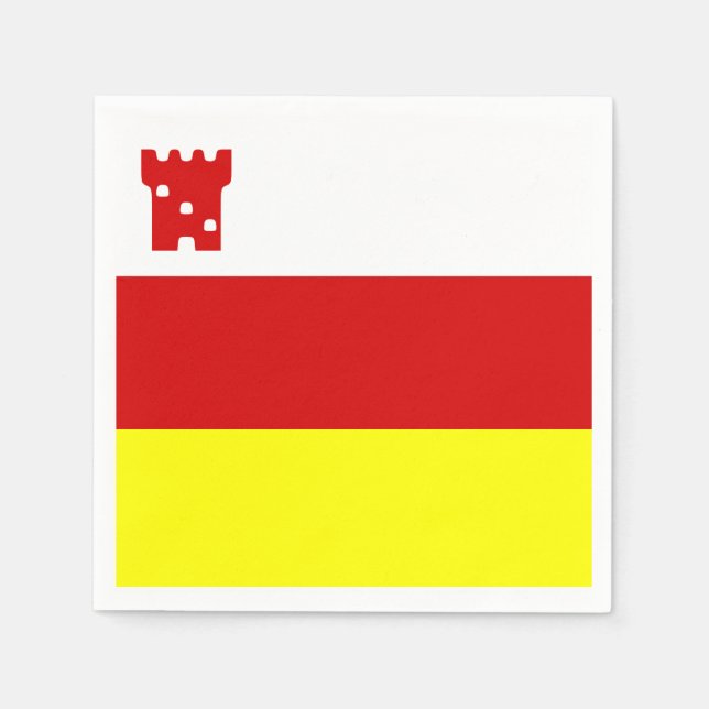 Flag of Santa Barbara, California Paper Napkins (Front)
