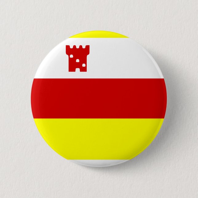 Flag of Santa Barbara, California Pinback Button (Front)