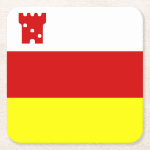 Flag of Santa Barbara, California Square Paper Coa Coaster