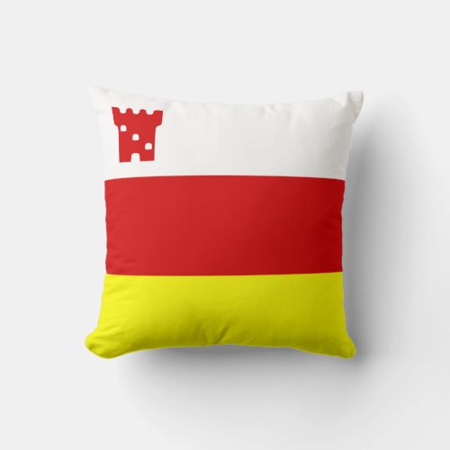 Flag of Santa Barbara California Throw Pillow