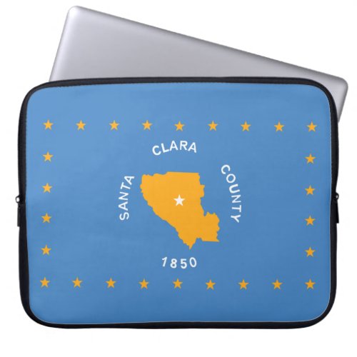 Flag of Santa Clara US county California Laptop Sleeve