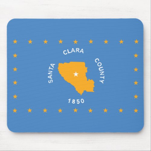 Flag of Santa Clara US county California Mouse Pad