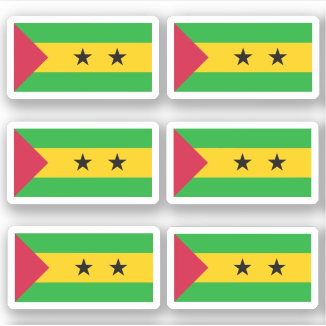 Flag of São Tomé and Príncipe - a collection Stick Sticker (Front)