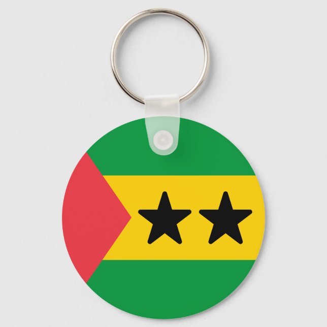 Flag of Sao Tome and Principe Keychain (Front)