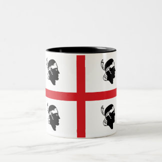 Flag of Sardegna (Sardinia) (Italy) Two-Tone Coffee Mug