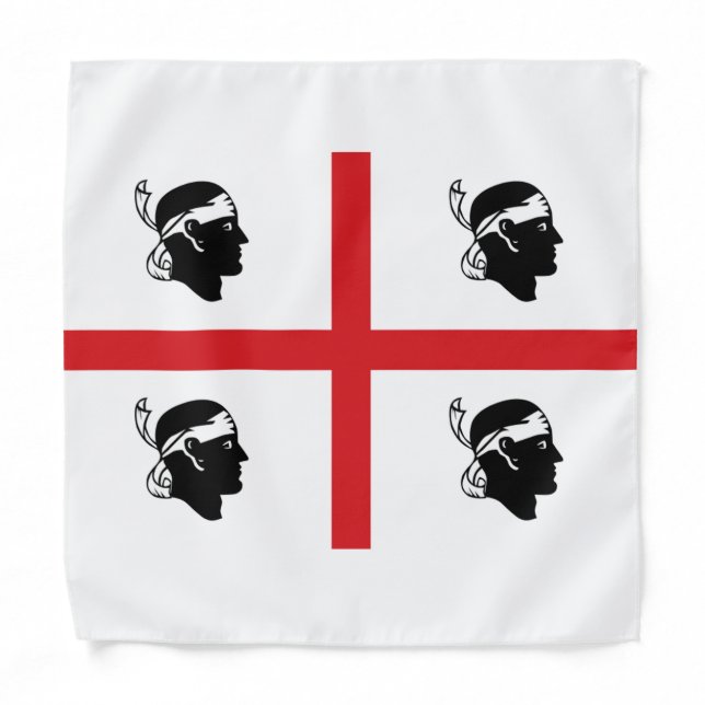 Flag of Sardinia (Italy) Bandana (Front)