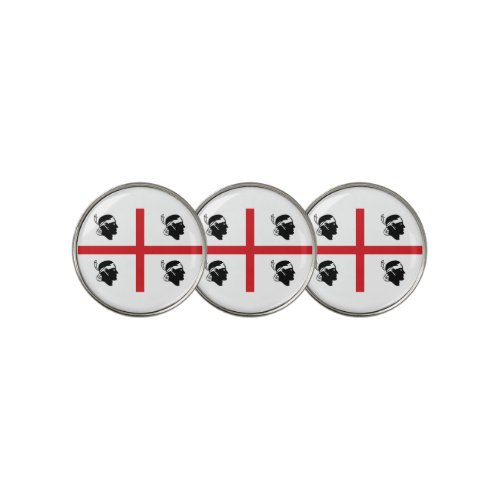 Flag of Sardinia Italy Golf Ball Marker