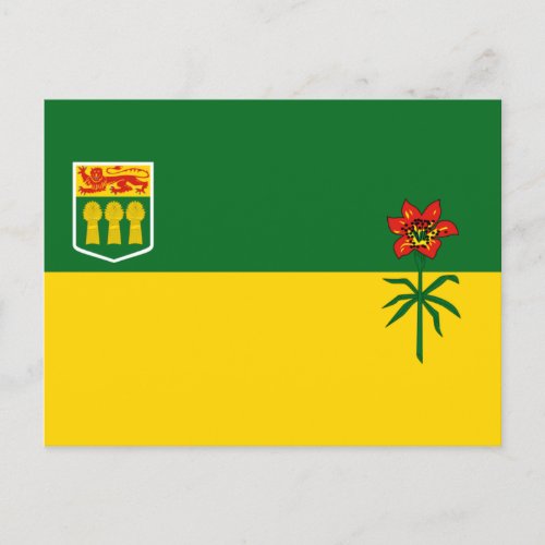 Flag of Saskatchewan Postcard