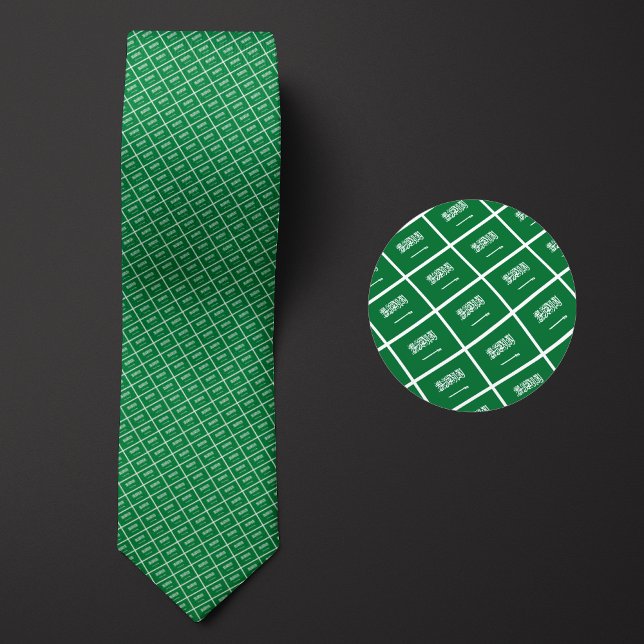 Flag of Saudi Arabia Pattern Neck Tie (Creator Uploaded)