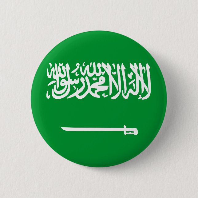 Flag of Saudi Arabia Pinback Button (Front)