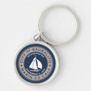 Flag of Sausalito, California Keychain