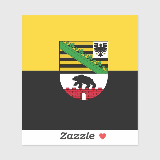 Flag of Saxony-Anhalt Vinyl Sticker (Sheet)