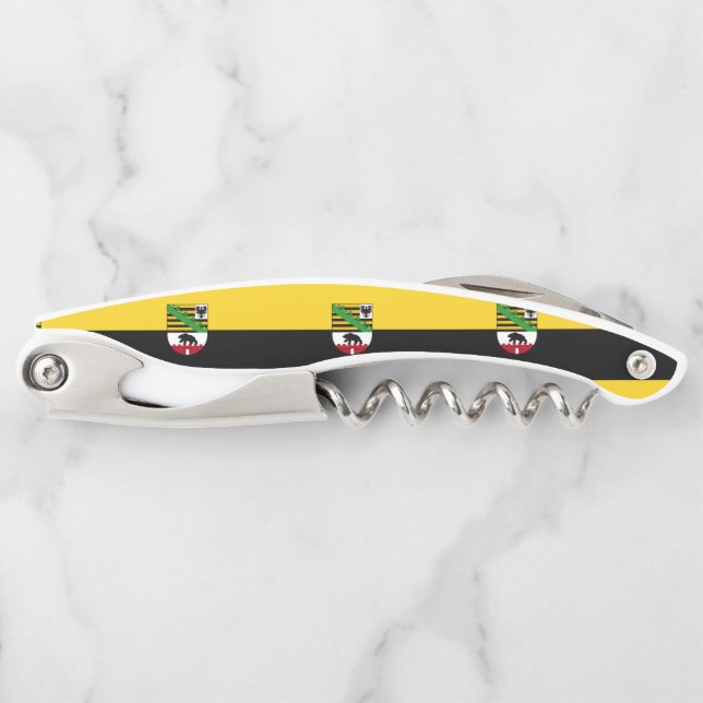 Flag of Saxony-Anhalt Waiter's Corkscrew (Front)