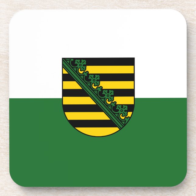 Flag of Saxony Beverage Coaster (Front)