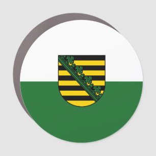Flag of Saxony Car Magnet