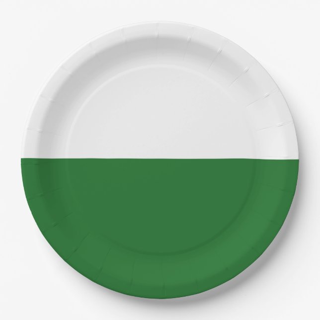 Flag of Saxony (German State) Paper Plates (Front)