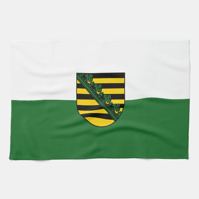 Flag of Saxony Kitchen Towel (Horizontal)