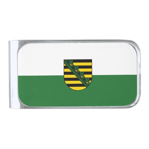 Flag of Saxony Silver Finish Money Clip