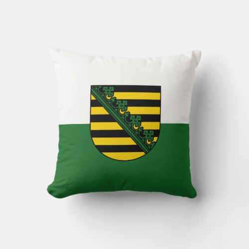 Flag of Saxony Throw Pillow