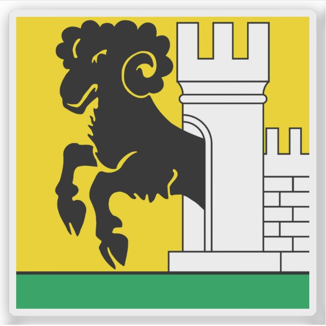 Flag of Schaffhausen, Switzerland Sticker (Front)