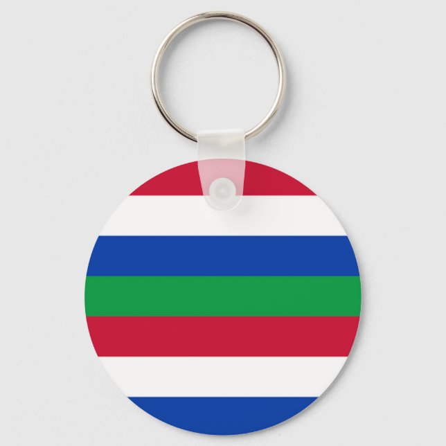 Flag of Schiermonnikoog Keychain (Front)