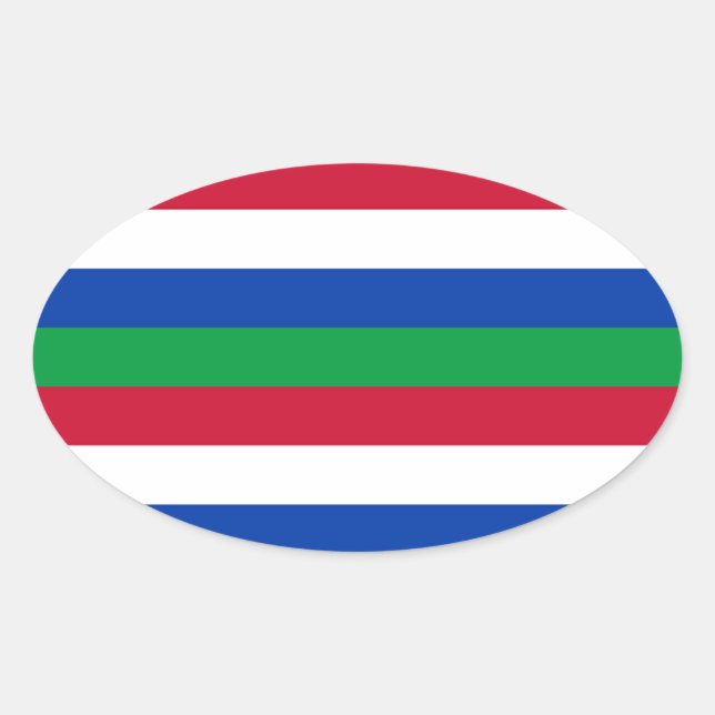 Flag of Schiermonnikoog Oval Sticker (Front)