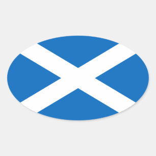 Flag of Scotland - Bratach na h-Alba Oval Sticker