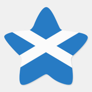 Flag of Scotland - Bratach na h-Alba Star Sticker