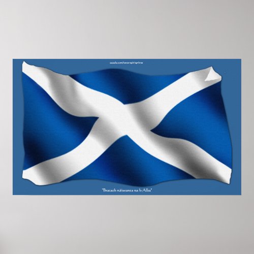 Flag of Scotland Bratach niseanta na h_Alba Print